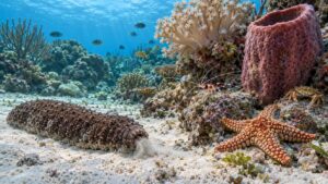 Marine invertebrates supporting reef ecosystem health